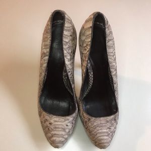 Aldo snakeskin platform pump